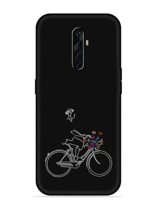 Minimalist Cycle Art Embossed Soft Silicone Case for Oppo Reno 2Z Zapvi