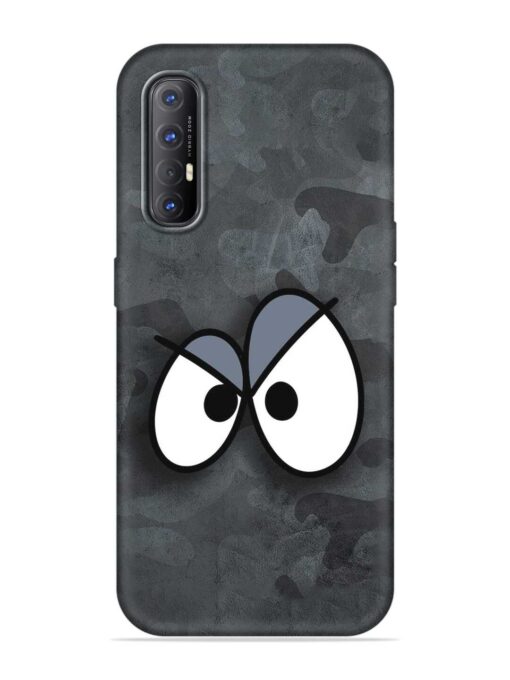 Big Eyes Night Mode Embossed Soft Silicone Case for Oppo Reno 3 Pro