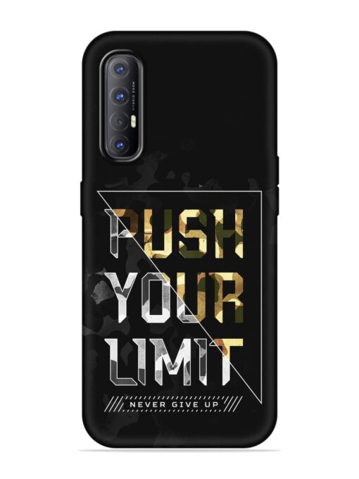 Push Your Limits Embossed Soft Silicone Case for Oppo Reno 3 Pro