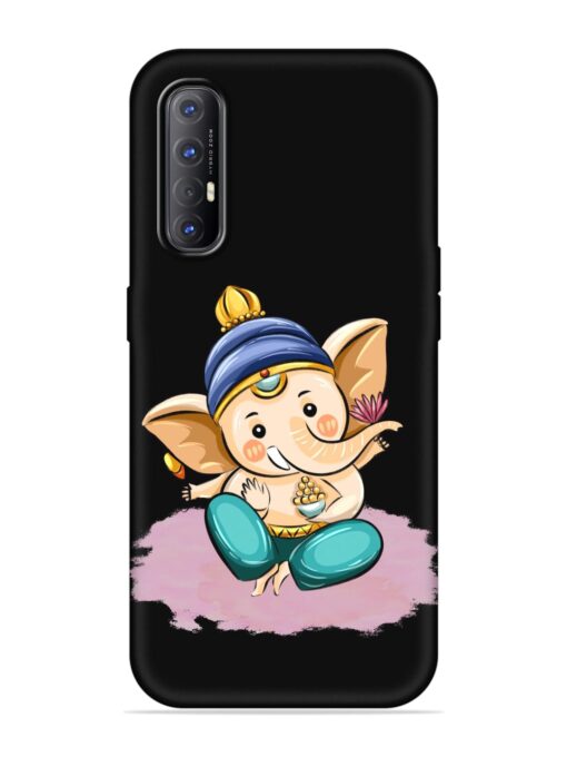 Bal Ganesh Vector Art Embossed Soft Silicone Case for Oppo Reno 3 Pro