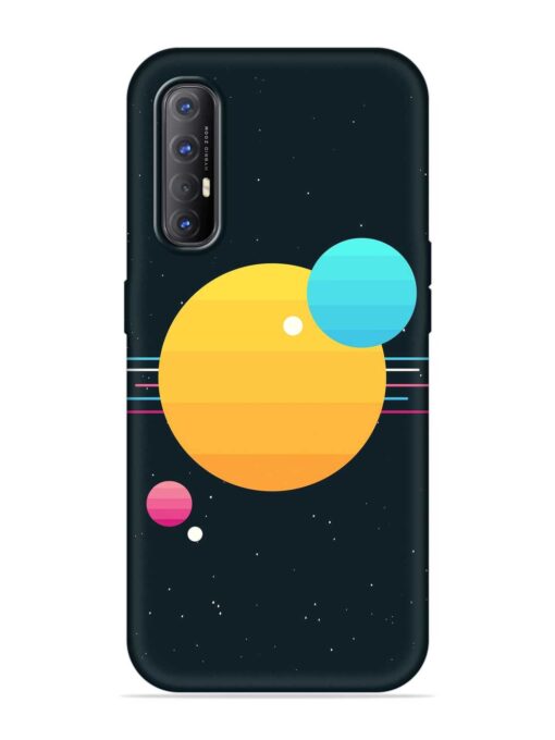 Round Vector Art Embossed Soft Silicone Case for Oppo Reno 3 Pro Zapvi