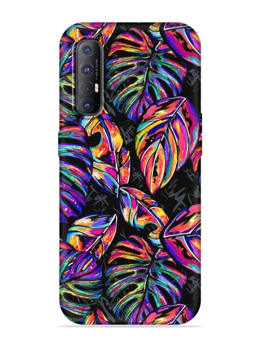 Tropical Seamless Vector Embossed Soft Silicone Case for Oppo Reno 3 Pro Zapvi