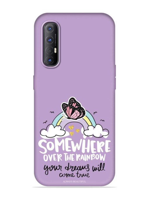 Rainbow Butterfly Design Embossed Soft Silicone Case for Oppo Reno 3 Pro