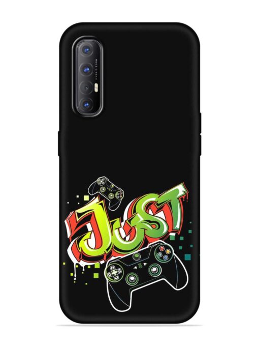 Graffiti Gamepad Illustration Embossed Soft Silicone Case for Oppo Reno 3 Pro