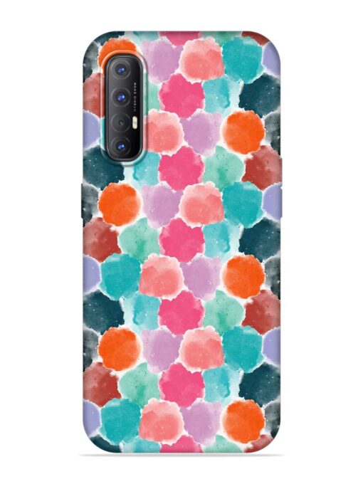 Colorful Seamless Pattern Embossed Soft Silicone Case for Oppo Reno 3 Pro