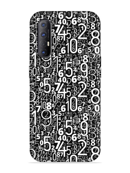 Many Numbers Different Embossed Soft Silicone Case for Oppo Reno 3 Pro Zapvi