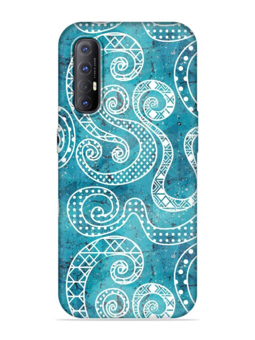 Vintage Curved Seamless Embossed Soft Silicone Case for Oppo Reno 3 Pro Zapvi