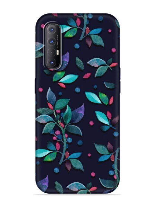 Decorative Watercolor Flower Embossed Soft Silicone Case for Oppo Reno 3 Pro Zapvi