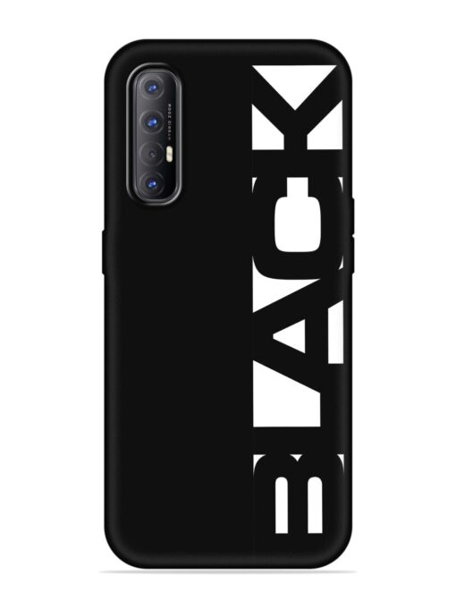 Black Typo Embossed Soft Silicone Case for Oppo Reno 3 Pro Zapvi