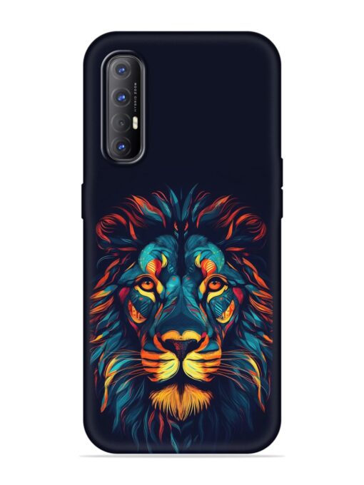 Colorful Lion Embossed Soft Silicone Case for Oppo Reno 3 Pro Zapvi