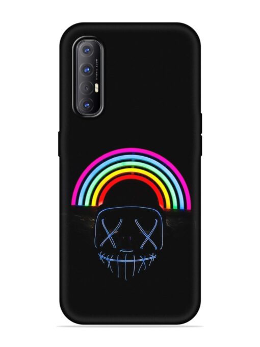 Mask Rainbow Embossed Soft Silicone Case for Oppo Reno 3 Pro