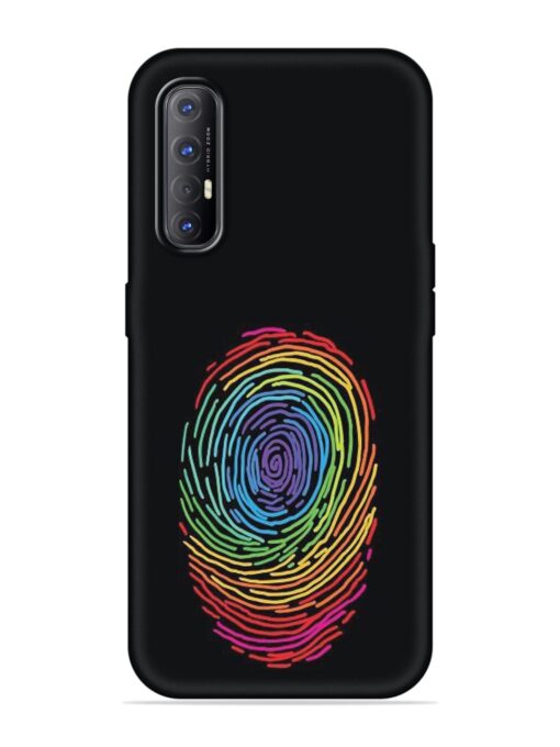 Fingerprint Of Thumb Art Embossed Soft Silicone Case for Oppo Reno 3 Pro