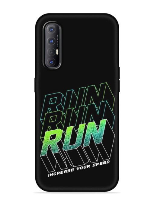 Run Embossed Soft Silicone Case for Oppo Reno 3 Pro Zapvi