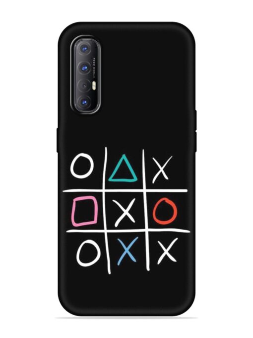 Super Neon Tic-Tac-Toe Embossed Soft Silicone Case for Oppo Reno 3 Pro Zapvi