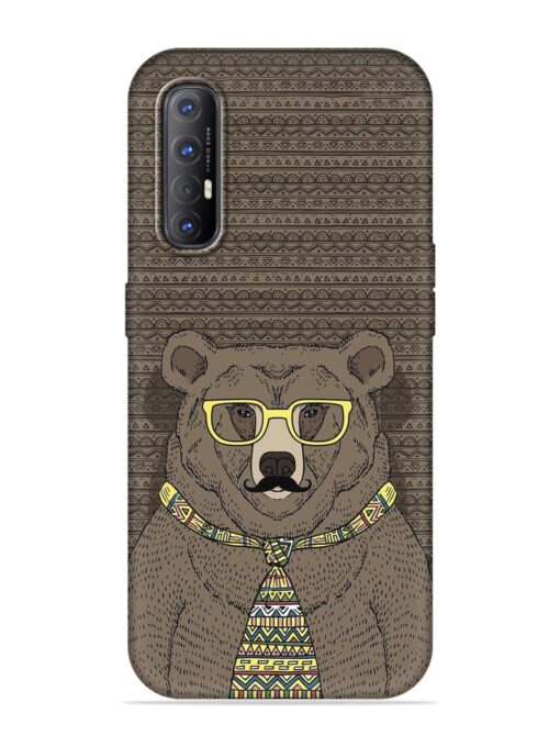 Grizzly Bear Embossed Soft Silicone Case for Oppo Reno 3 Pro Zapvi