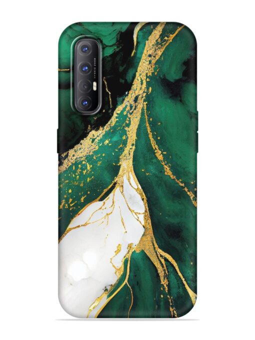 Blue Marble Art Embossed Soft Silicone Case for Oppo Reno 3 Pro