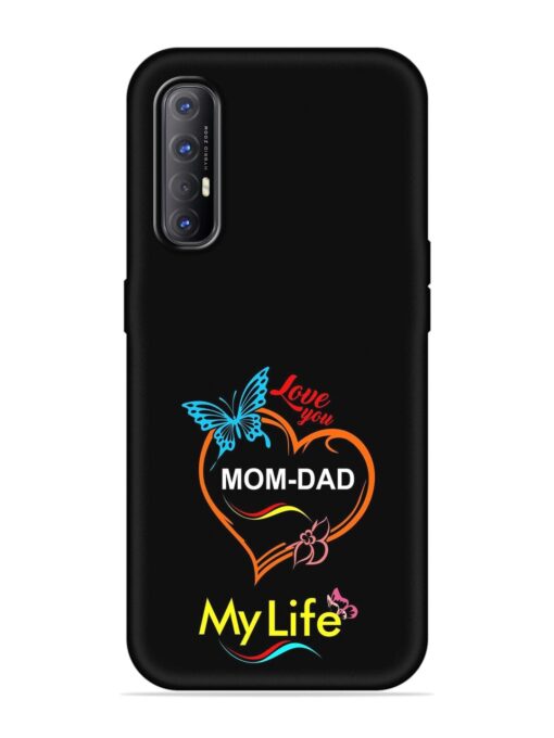 Love You Mom Dad Embossed Soft Silicone Case for Oppo Reno 3 Pro