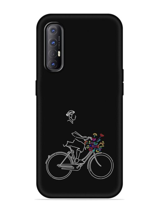 Minimalist Cycle Art Embossed Soft Silicone Case for Oppo Reno 3 Pro Zapvi