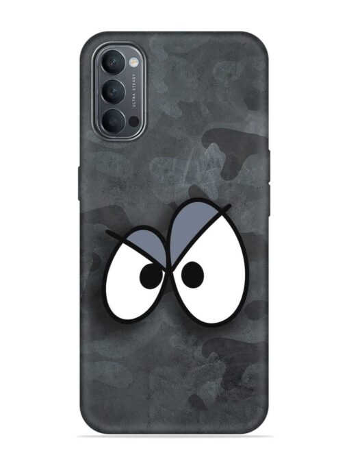 Big Eyes Night Mode Embossed Soft Silicone Case for Oppo Reno 4