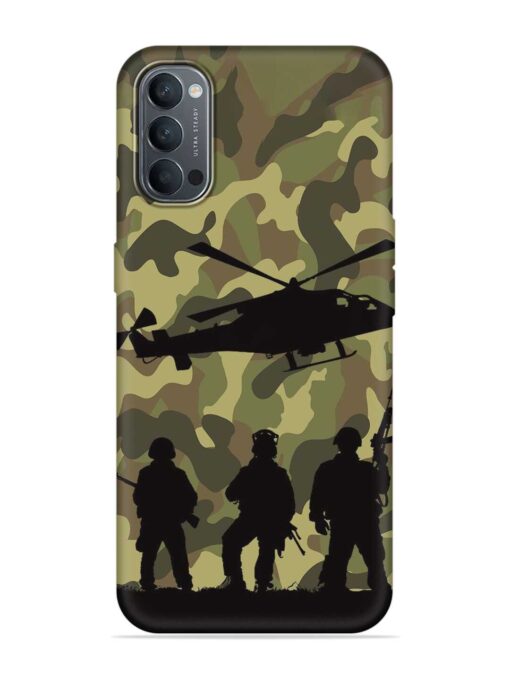 Army Heros Embossed Soft Silicone Case for Oppo Reno 4 Zapvi