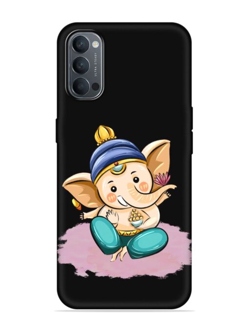 Bal Ganesh Vector Art Embossed Soft Silicone Case for Oppo Reno 4 Zapvi