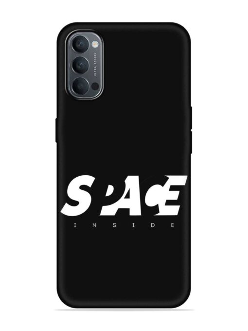 Space Typography Art Embossed Soft Silicone Case for Oppo Reno 4 Zapvi