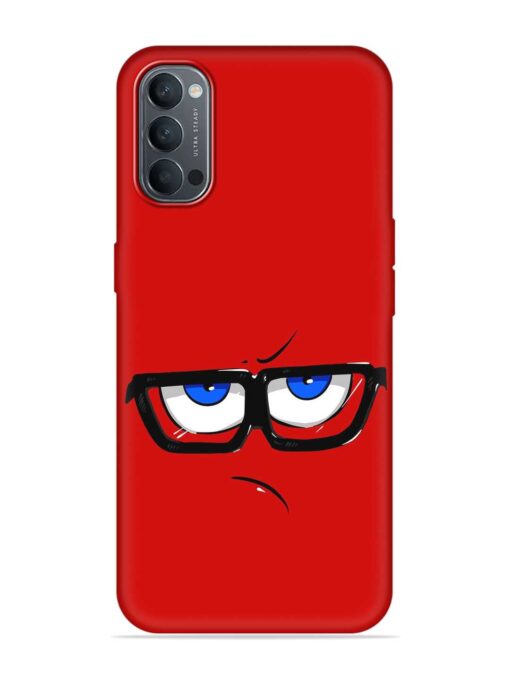 Rad Angry Face Embossed Soft Silicone Case for Oppo Reno 4 Zapvi