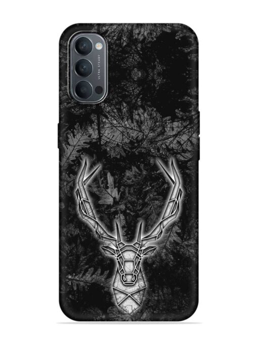 Ancient Deer Embossed Soft Silicone Case for Oppo Reno 4 Zapvi