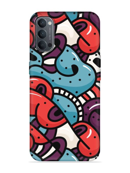 Seamless Backdrop Colorful Embossed Soft Silicone Case for Oppo Reno 4