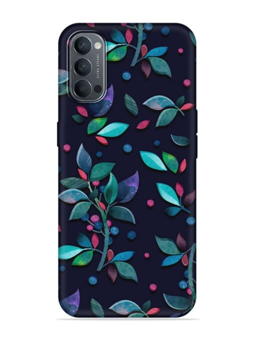 Decorative Watercolor Flower Embossed Soft Silicone Case for Oppo Reno 4 Zapvi