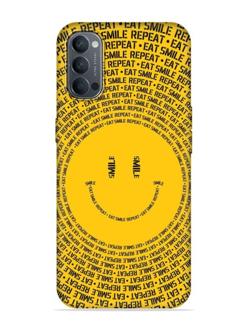 Smiley Embossed Soft Silicone Case for Oppo Reno 4 Zapvi