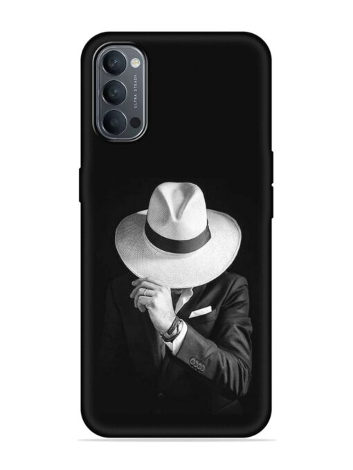 Men Under Hat Embossed Soft Silicone Case for Oppo Reno 4 Zapvi