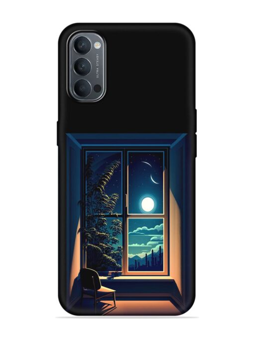 Night View At Window Embossed Soft Silicone Case for Oppo Reno 4