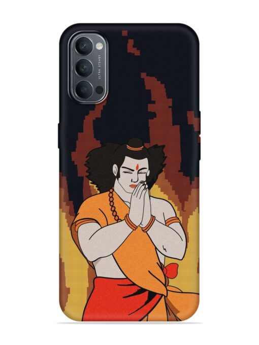 Shree Ram Vector Embossed Soft Silicone Case for Oppo Reno 4 Zapvi