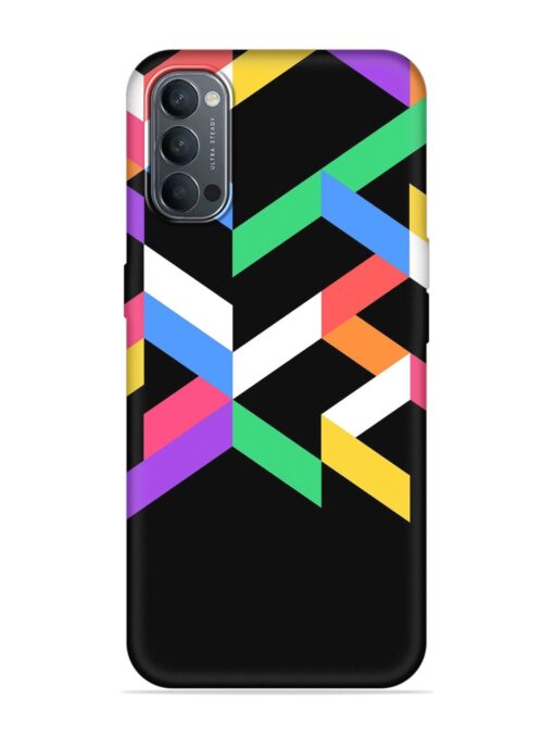 Colorshape Abstarct Embossed Soft Silicone Case for Oppo Reno 4