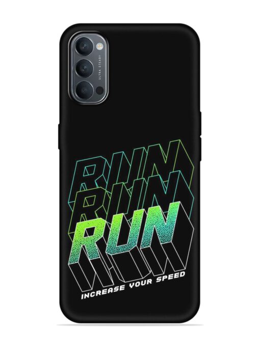 Run Embossed Soft Silicone Case for Oppo Reno 4