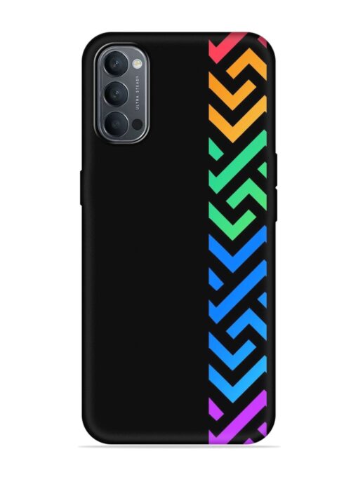 Colorshape Stripes Embossed Soft Silicone Case for Oppo Reno 4 Zapvi