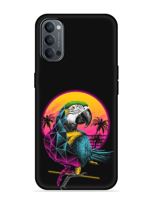 Rad Parrot Embossed Soft Silicone Case for Oppo Reno 4