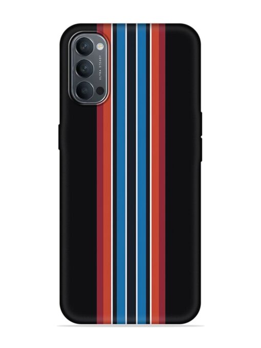 Vertical Strips Embossed Soft Silicone Case for Oppo Reno 4 Zapvi