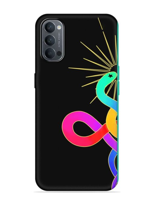 Art Geometric Abstraction Embossed Soft Silicone Case for Oppo Reno 4 Zapvi