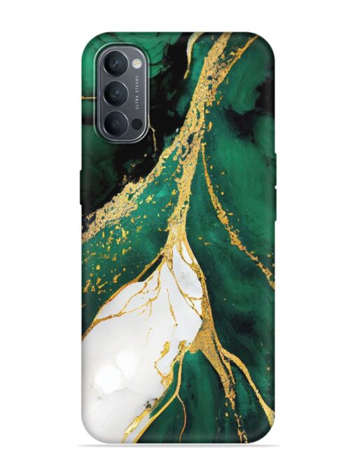 Blue Marble Art Embossed Soft Silicone Case for Oppo Reno 4