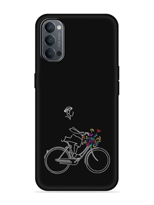 Minimalist Cycle Art Embossed Soft Silicone Case for Oppo Reno 4 Zapvi