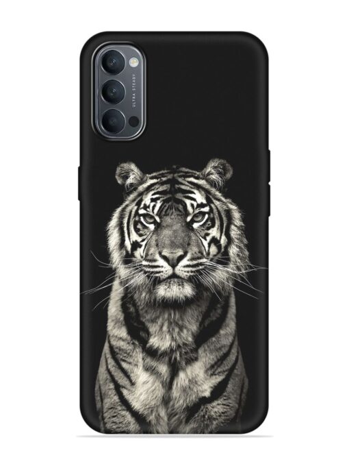 Tiger Art Embossed Soft Silicone Case for Oppo Reno 4 Zapvi