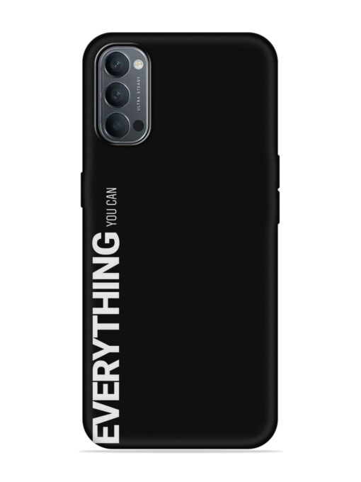 Everything You Can Embossed Soft Silicone Case for Oppo Reno 4