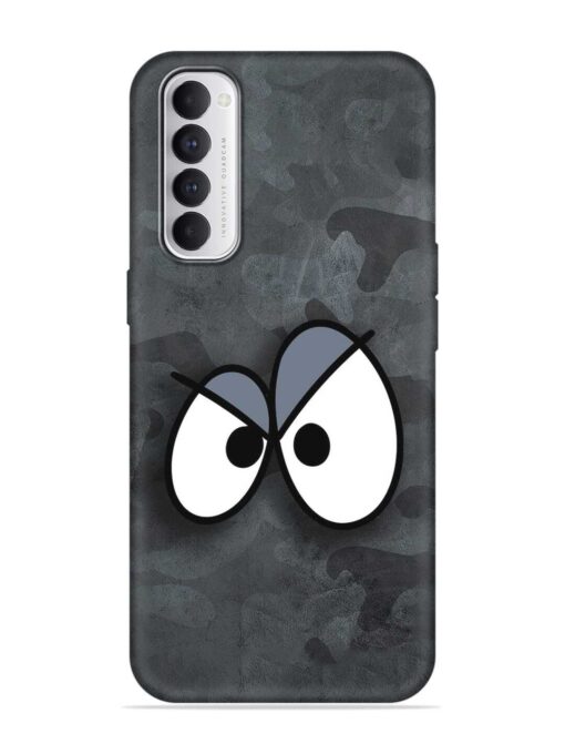 Big Eyes Night Mode Embossed Soft Silicone Case for Oppo Reno 4 Pro Zapvi