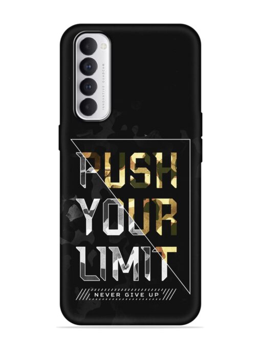 Push Your Limits Embossed Soft Silicone Case for Oppo Reno 4 Pro Zapvi