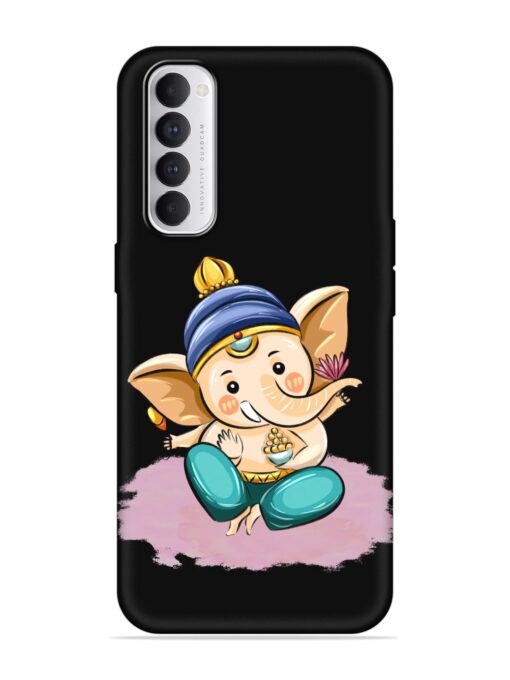 Bal Ganesh Vector Art Embossed Soft Silicone Case for Oppo Reno 4 Pro Zapvi