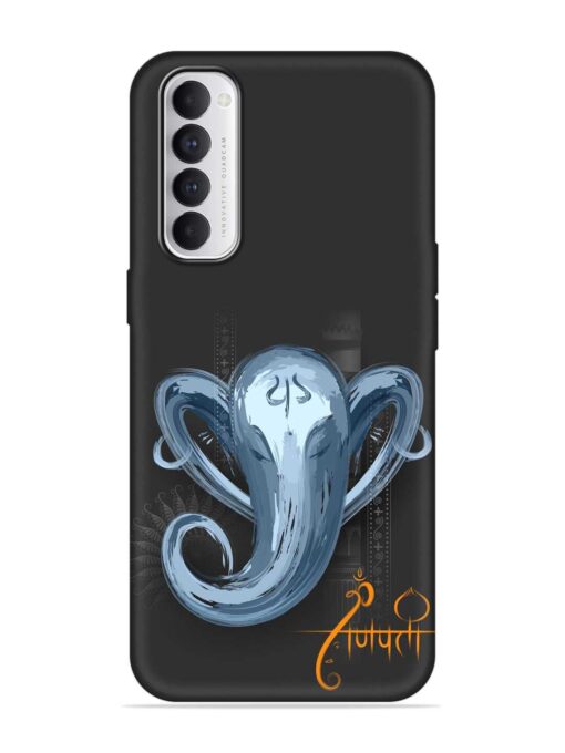 Illustration Lord Ganpati Embossed Soft Silicone Case for Oppo Reno 4 Pro Zapvi