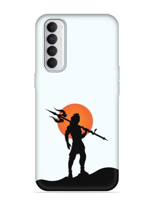 Lord Mahadev Trendy Embossed Soft Silicone Case for Oppo Reno 4 Pro