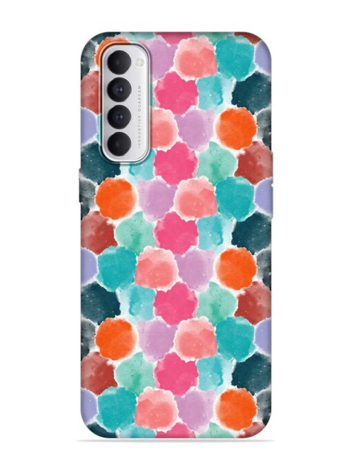 Colorful Seamless Pattern Embossed Soft Silicone Case for Oppo Reno 4 Pro Zapvi